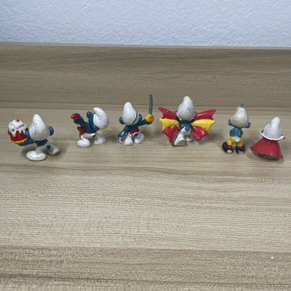 Lot of 6 Vintage Schleich Peyo Smurf Figures Late 60-70s‎ Smurfs Figures - Picture 4 of 10